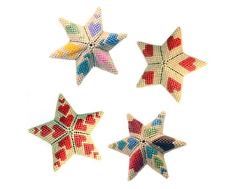 Love Heart 3d Geometric Beaded Star Charts- ENGLISH LANGUAGE - Beading Pattern