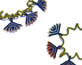 Fan Flowers- ENGLISH LANGUAGE - Beading Pattern