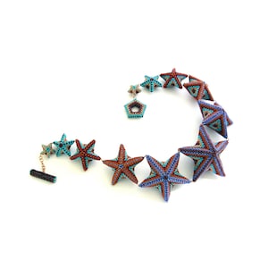 3D Geometric Beaded Stars- ENGLISH LANGUAGE - Beading Pattern