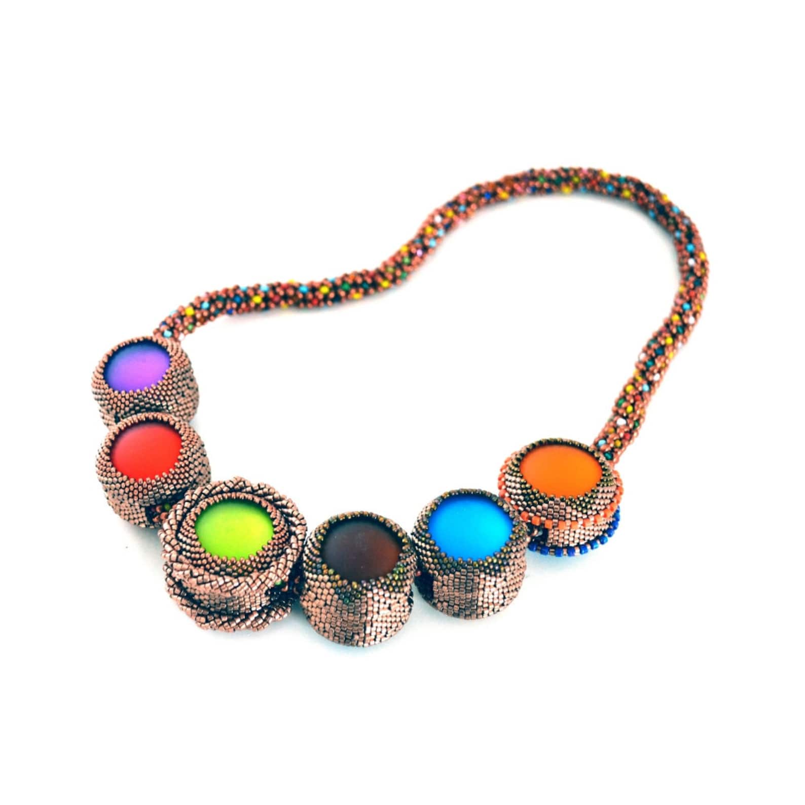 Orbit Beaded Beads & Necklace ENGLISH LANGUAGE Beading Pattern Etsy