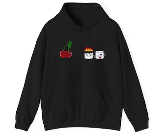 cherrymellow graphic hoodie |sweatshirt | unisex | introvert extrovert split design | hoodie