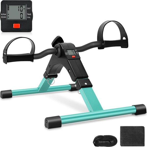 Bike-X1458-02  Vaunn Medical Under Desk Bike Pedal Exerciser with Electronic Display for Legs and Arms Workout