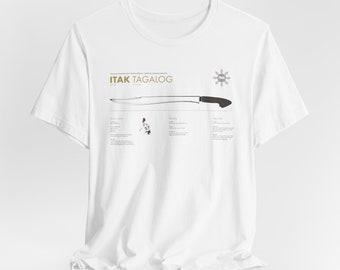 Itak Tagalog Bolo - Filipino Heritage - Filipino Martial Arts - FMA - Kali, Arnis, Eskrima - Unisex Jersey Short Sleeve Tee
