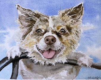 Custom Watercolor Pet Portrait