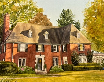 Watercolor House Portrait