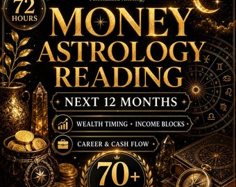 Money Astrology Reading. Next 12 Months Wealth Timing, Income Blocks & Cash Flow Strategy