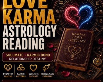 Love Karma Astrology Reading. Synastry, Soulmate Pattern, Karmic Bond & Relationship Destiny. 70-page personalized PDF