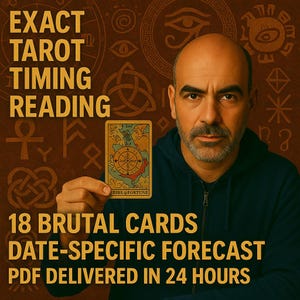 Lectura de Tarot con Tiempo Exacto: 18 Cartas Brutales, Pronóstico con Fecha Específica (PDF) Entrega en 24 horas
