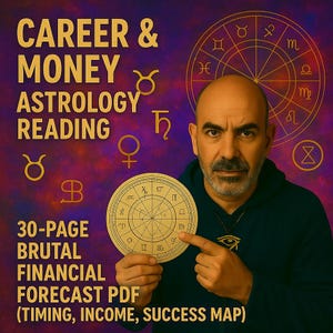 Kariere & Geld Astrologie Reading — 30-seitige Brutale finanzielle Vorschau PDF (Timing, Einkommen, Erfolgs Karte)