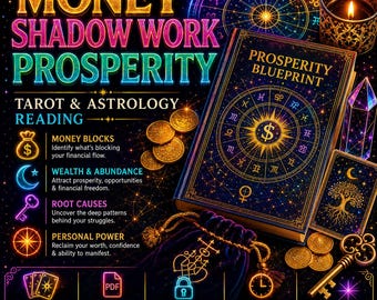 Forbidden Prosperity Reading.  Money Shadow Work,  Astrology & Psychic Tarot Reading.  70+ Page PDF