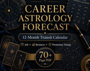 Yearly Career Astrology Reading.  Job, Business, Promotion & Visibility Timing. 72h PDF