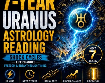 7-Year Uranus Astrology Reading.  Shock Cycles, Life Changes, Freedom & Breakthrough Timing