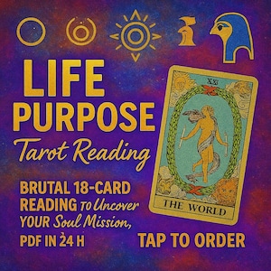 Tarotlegging voor het leven: brutaal lezen van 18 kaarten om je zielsmissie te ontdekken, pdf in 24 uur