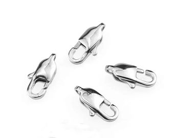 5pcs 9 11 13 15 18mm Stainless Steel Spring Lobster Clasps Hooks Claw Jewelry Making Findings Necklace Bracelet Buckle