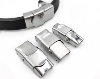 10 pezzi di fissaggio per connettori con fibbia in acciaio inossidabile per braccialetti con ciondoli fai-da-te Creazione di gioielli Forniture Accessori Raccordi