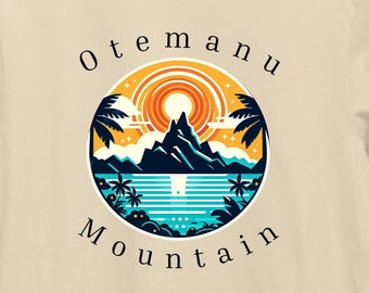 Camiseta gráfica de la versión 2 de la montaña Otemanu, montaña Bora Bora, lugar emblemático de la isla Bora Bora, destino de vacaciones y lugar de luna de miel