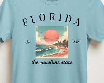 Florida der Sonnenschein Zustand, sonnige Strände, FL Alligatoren, heiße Florida Sonne, FL Zustand Slogan T-Shirt