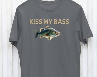 Kiss My Bass, pesca en agua dulce y aguas profundas, divertida camiseta gráfica