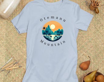 Camiseta gráfica, versión 1, montaña Otemanu, montaña Bora Bora, lugar emblemático de la isla Bora Bora, destino de vacaciones, lugar de luna de miel