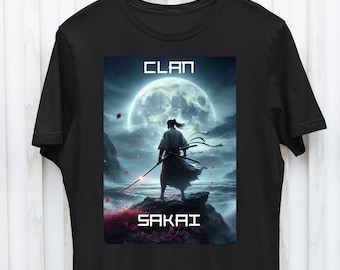 Clan Sakai Ghost of Tsushima Video Game, Unisex Jersey Short Sleeve Graphic Tee Shirt