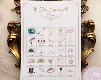 Regency Era Style Bingo Party Spiel