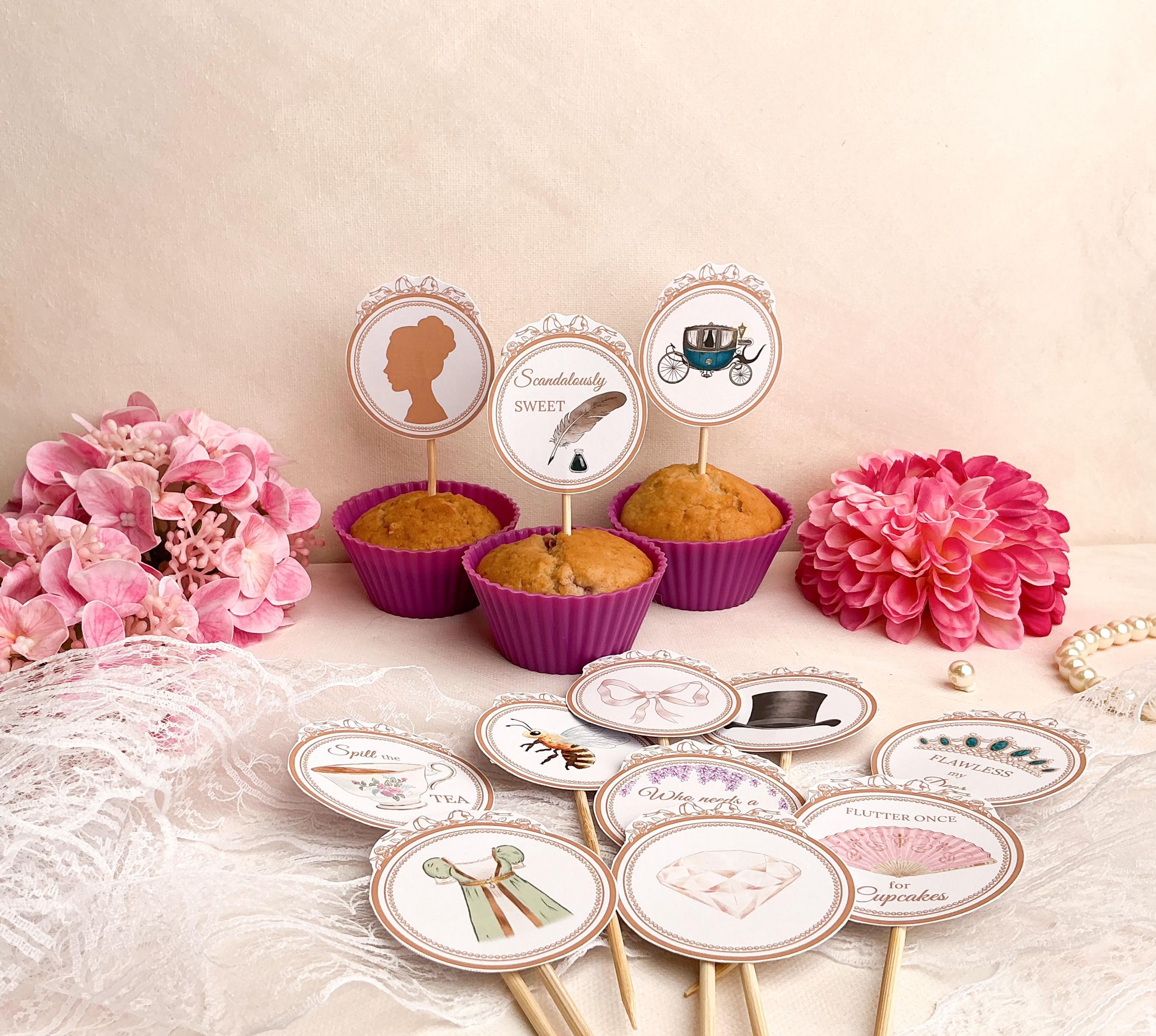 Bridgerton cupcake - Etsy México, image size:3000x2688