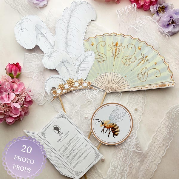 Regency Party Photo Booth Props | Regency Era DIY Photo Props