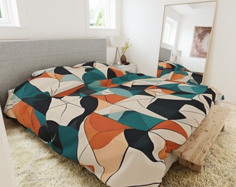 Geometric Balances Duvet Cover Set, Dynamic and Modern Duvet Cover Set, Cottagecore Duvet Cover Set, Twin Full Queen King Duvet Cover Set