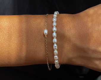 Video su Qual è Bracciale in acciaio inossidabile con perle di acqua dolce e cristalli 3mm