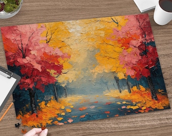 Autumn Impressionist Art Jigsaw Puzzle, Colorful Fall Trees Game, Landscape Painting Puzzle