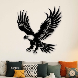 Metal Eagle Wall Art: American Home Decor, Wildlife Gift