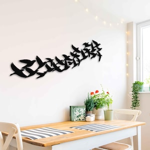 Flock of Birds Metal Wall Art: Modern Living Room Decor