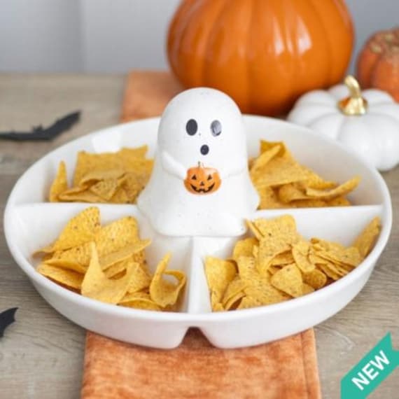 Halloween Party Geist Hut Chips & Dips Schale - Happy Halloween Leckereien