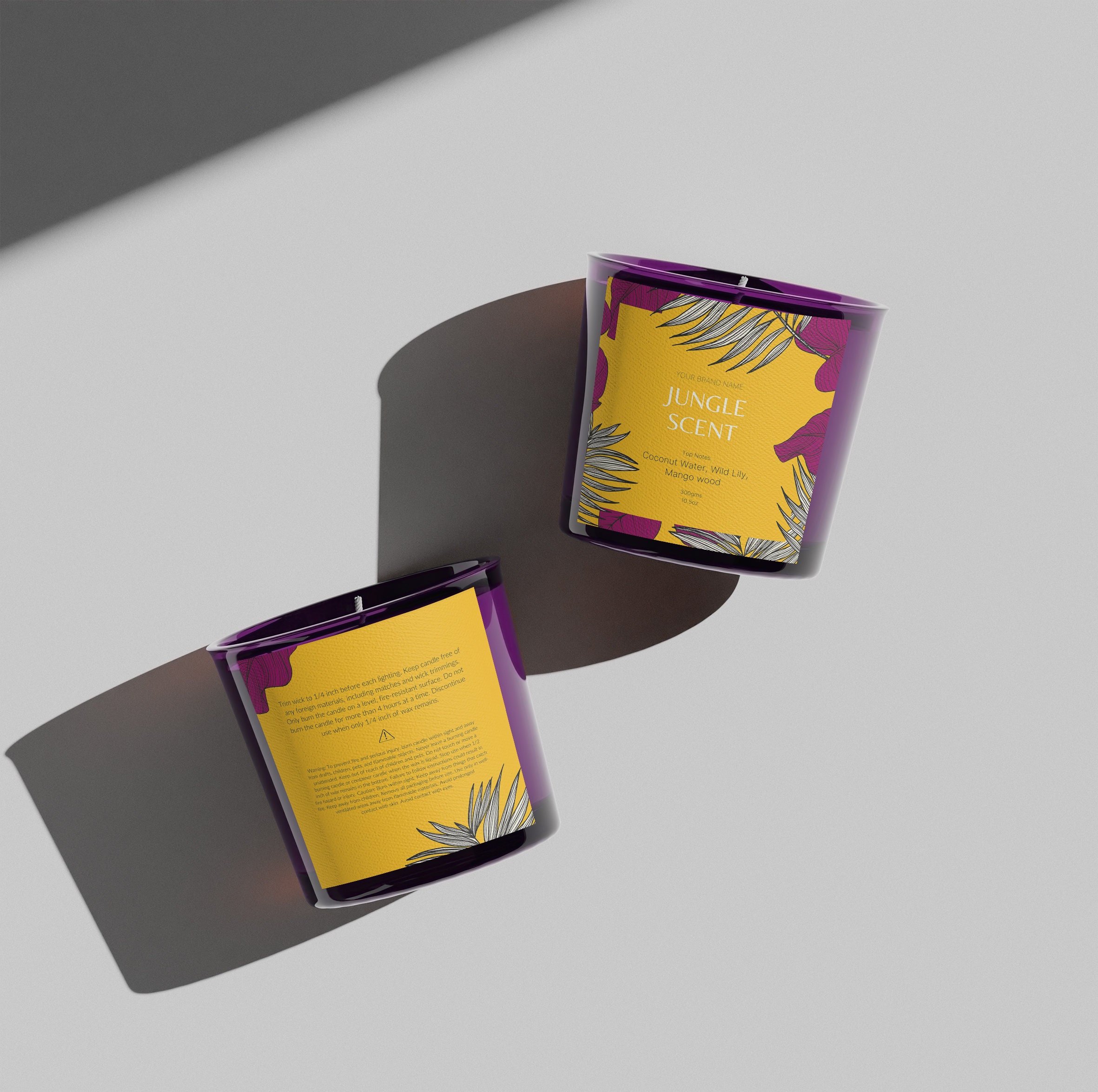 Modern Candle Label Template, Custom Product Label, Editable Candle ...
