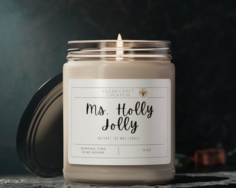 Ms. Holly Jolly Scented Soy Candle, 9oz