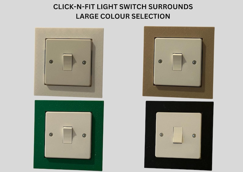 Interchangeable Click-n-fit Light Switch Surround for UK Light Switches ...