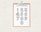 Number Tracing Printable 0-9 – Learn to Write Numbers – Instant Download
