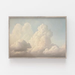 Vintage Cloud Print, Sky Oil Painting, Nursery Wall Art,  Clouds Landscape Wall Art, Printable Wall Art, Bedroom Wall Decor, Farmhouse Art