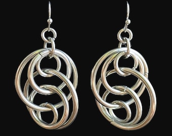 OURIEL Stainless Steel Illusion Chainmail Earrings