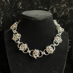 CHARUBIM Stainless Steel Barbed Wire Chainmail Necklace