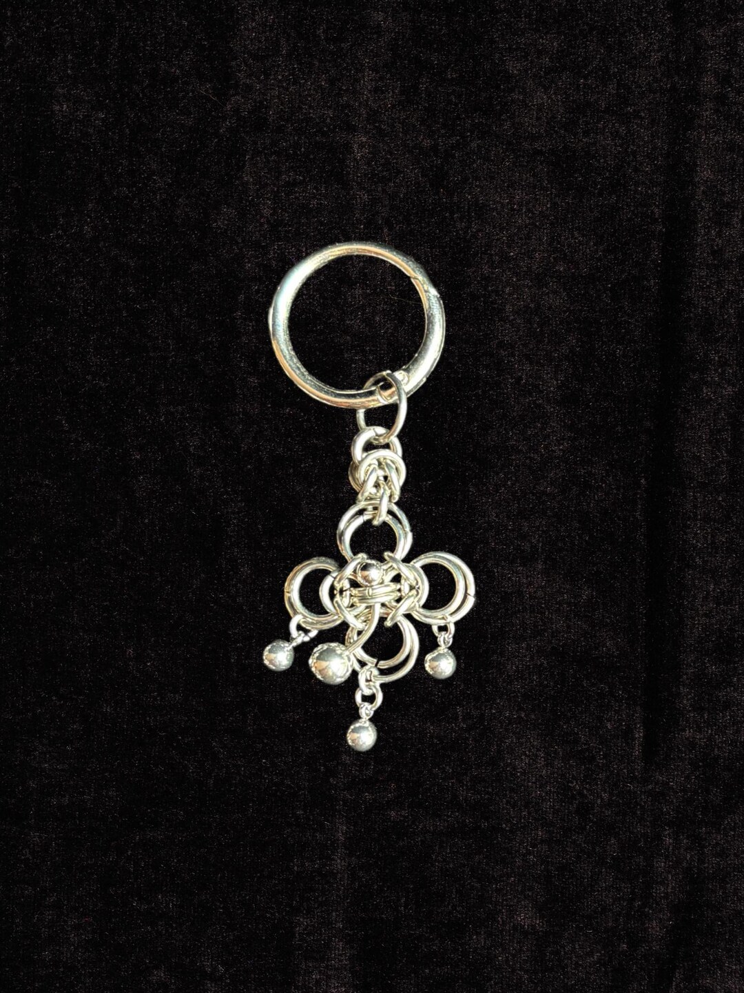 CANNA Stainless Steel Chainmail Spike Cross Boot Charm Chain Bag Charm ...
