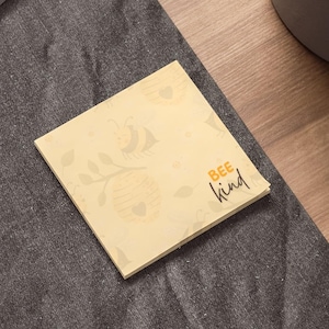 Notatnik samoprzylepny Post-it® Bee Kind, Notatniki samoprzylepne z pozytywnym przesłaniem, Słodka notatka Post-it® Bee Kindness, Notatnik samoprzylepny Yellow Bee