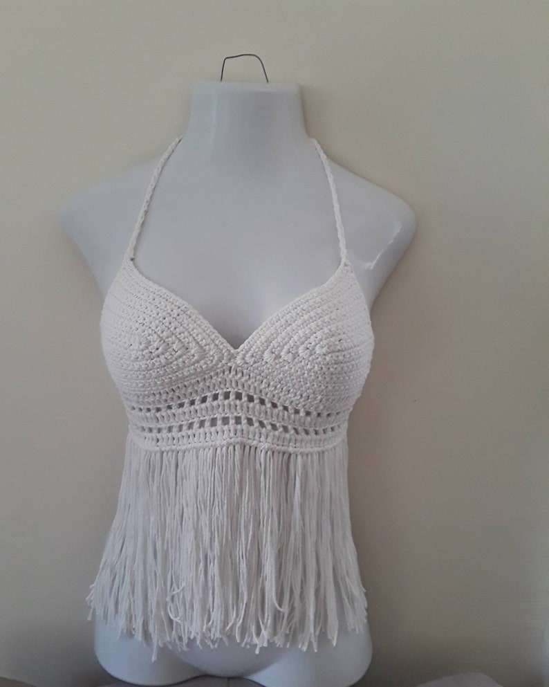 edm crochet bikini top crochet halter top crochet crop top festival clothing boho crochet top Crochet hippie top Crochet festival top