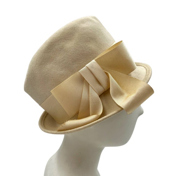 Vintage Zephyr Wool Felt Hat White Ecru Henry Pol… - image 1