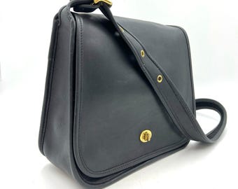 Coach Black Leather Shoulder Bag 9468 Purse Handbag - Etsy