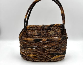 Handmade Wicker Handbag Women's Straw Bag Spring Twee