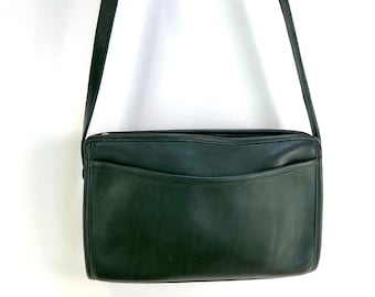 Coach Taylor Zip Bag 9944 Bottle Green Leather Handbag Crossbody Vintage Women's Purse