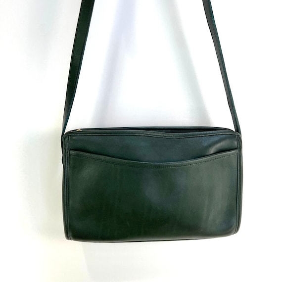 Coach Taylor Zip Bag 9944 Bottle Green Leather Handbag Crossbody