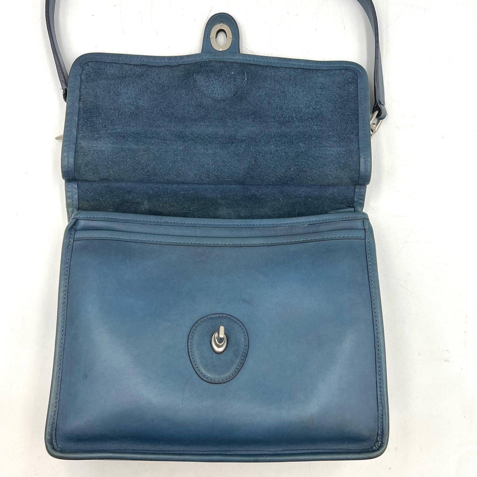 Coach Willis Bag Vintage 9927 Leather Crossbody Denim Blue Coach Willis Bag Vintage 9927 Leather Crossbody Denim Blue