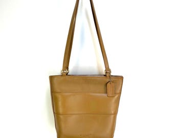 Coach Tribeca Shopper 9098 Toffee Leather Purse Bag Handbag Women's